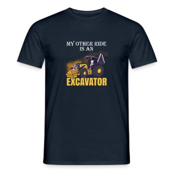 Baggerfahrer Baggerfahrerin Geschenke Männer Bau - Männer T-Shirt - Navy - Vorne - AI Model Male 178 light (178cm)
