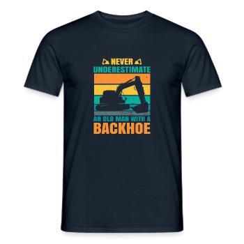 Baggerfahrer Baggerfahrerin Geschenke Männer Bau - Männer T-Shirt - Navy - Vorne - AI Model Male 178 light (178cm)