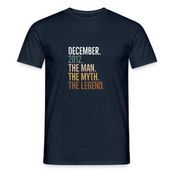 Dezember 2012 Der Mann Der Mythos Die Legende - Männer T-Shirt - Navy - Vorne - AI Model Male 178 light (178cm)