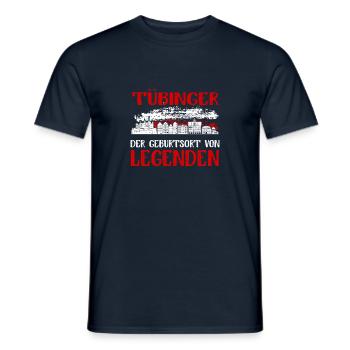 Tübingen Der Geburtsort Von Legenden - Männer T-Shirt - Navy - Vorne - AI Model Male 178 light (178cm)
