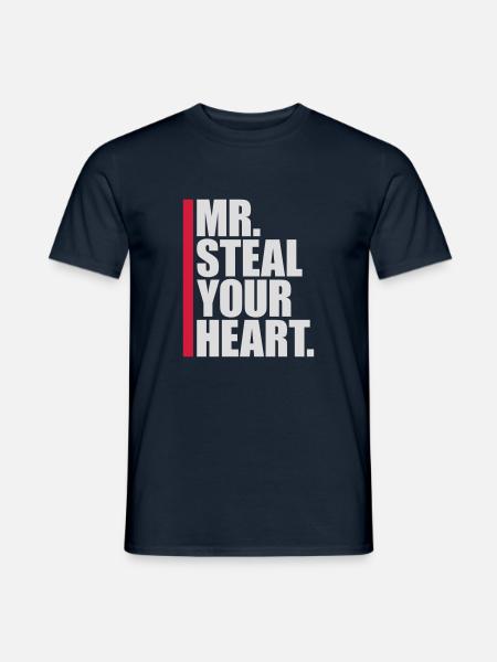 mr steal your heart - Men's T-Shirt - navy