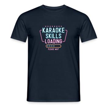 Karaoke Singer 80s Retro Karaoke - Men's T-Shirt - navy - Front - AI Model Male 178 light (178cm)