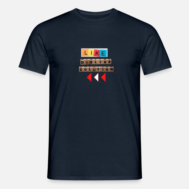 like dislike solution just like as a Feasibility - Men's T-Shirt - navy