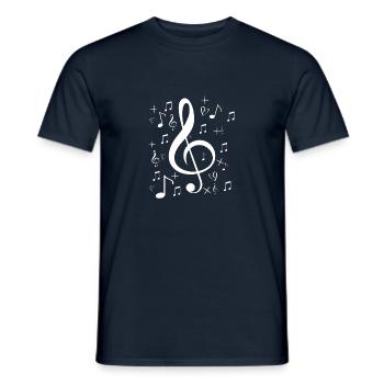 Music Sheet Music Love - Men's T-Shirt - navy - Front - AI Model Male 178 light (178cm)