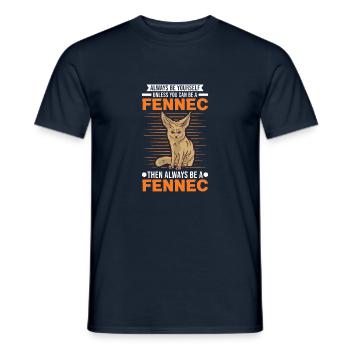 Always be yourses Fennec Wüstenfuchs Fennek - Männer T-Shirt - Navy - Vorne - AI Model Male 178 light (178cm)
