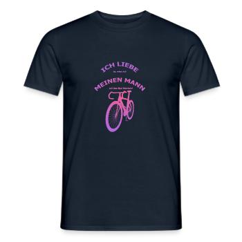 Rennrad Liebe meinen Mann! Perspektive Rosa - Männer T-Shirt - Navy - Vorne - AI Model Male 178 light (178cm)