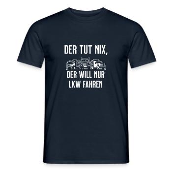 LKW Fahrer Geschenk Trucker Fernfahrer Spruch - Männer T-Shirt - Navy - Vorne - AI Model Male 178 light (178cm)