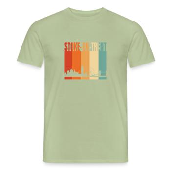 Stoke-On-Trent - T-shirt homme - vert sauge - Devant - AI Model Male 178 light (178cm)