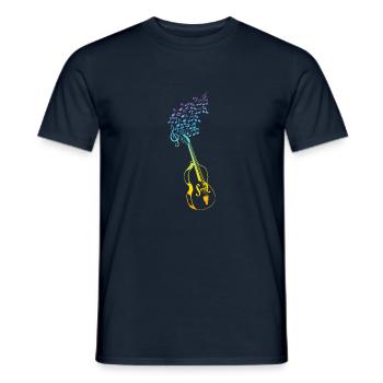 Double Bass Instrument Double Bass Player - Männer T-Shirt - Navy - Vorne - AI Model Male 178 light (178cm)