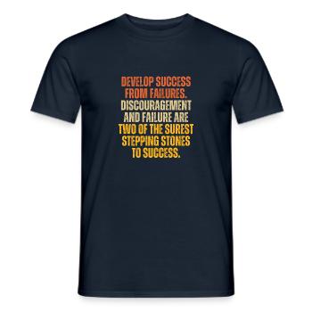 Développer le succès à partir des échecs Découragement et - T-shirt homme - marine - Devant - AI Model Male 178 light (178cm)