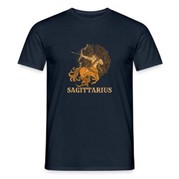 Schütze Sternzeichen - Männer T-Shirt - Navy - Vorne - AI Model Male 178 light (178cm)