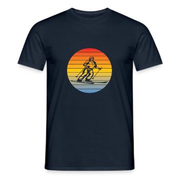 Skiing Ski Ski Outfit Skier Ski Design - Men's T-Shirt - navy - Front - AI Model Male 178 light (178cm)