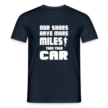 Marathon Triathlon Running Jogging Biking Cycling - Men's T-Shirt - navy - Front - AI Model Male 178 light (178cm)