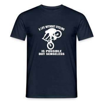 Cycling Cyclists Cyclists Cycling Cyclists - Men's T-Shirt - navy - Front - AI Model Male 178 light (178cm)