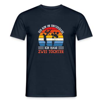 ICH BIN IN UNTERZAHL ICH HABE ZWEI TÖCHTER - Männer T-Shirt - Navy - Vorne - AI Model Male 178 light (178cm)