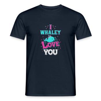 I love you - Men's T-Shirt - navy - Front - AI Model Male 178 light (178cm)