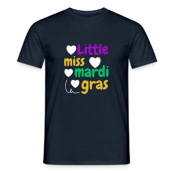 cute Little miss mardi gras 2023 - Men's T-Shirt - navy - Front - AI Model Male 178 light (178cm)