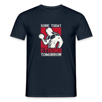 Strong tomorrow - Men's T-Shirt - navy - Front - AI Model Male 178 light (178cm)