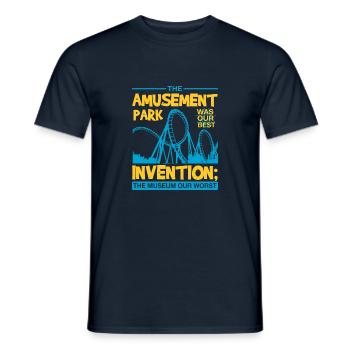 THE AMUSEMENT PARK INVENTION THE MUSEUM OUR WORST - Men's T-Shirt - navy - Front - AI Model Male 178 light (178cm)