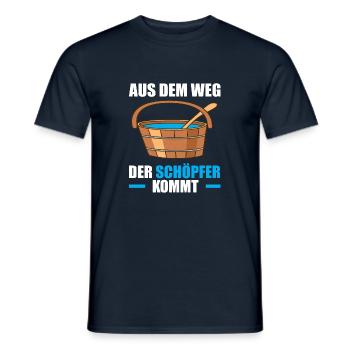 Aus dem Weg der Schöpfer kommt - Männer T-Shirt - Navy - Vorne - AI Model Male 178 light (178cm)