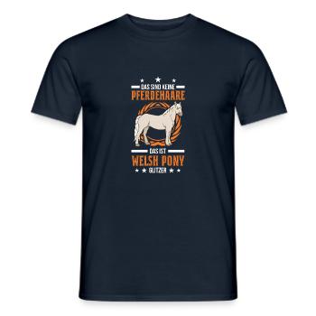 Welsh Pony Glitzer - Männer T-Shirt - Navy - Vorne - AI Model Male 178 light (178cm)