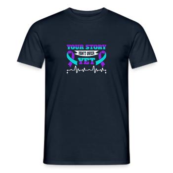 Sunflower Suicide Prevention Suicide Education - Men's T-Shirt - navy - Front - AI Model Male 178 light (178cm)