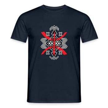 AMAZIGH sYMBOLE BERBERE Z IMAZIGHEN BIJOU KABYL - T-shirt homme - marine - Devant - AI Model Male 178 light (178cm)