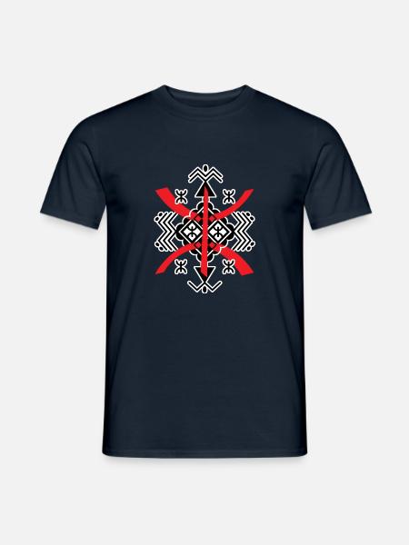 AMAZIGH sYMBOLE BERBERE Z IMAZIGHEN KABYL JEWEL - Männer T-Shirt - Navy