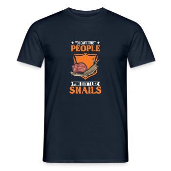 Escargot Cadeau Vignoble Escargot - T-shirt homme - marine - Devant - AI Model Male 178 light (178cm)