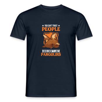 Pangolin Cadeau Pangolin - T-shirt homme - marine - Devant - AI Model Male 178 light (178cm)