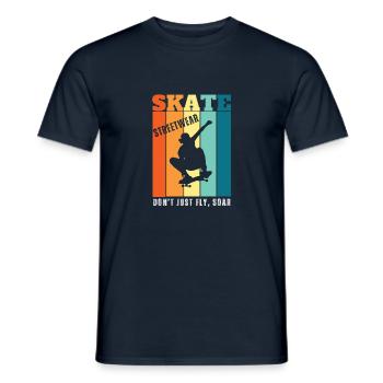 Skateborading | Don't just fly, soar - Men's T-Shirt - navy - Front - AI Model Male 178 light (178cm)