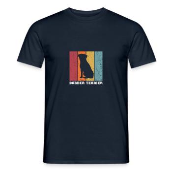 Border Terrier - Männer T-Shirt - Navy - Vorne - AI Model Male 178 light (178cm)
