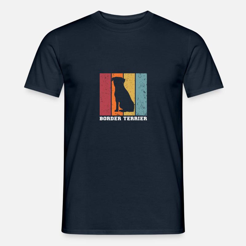 Border Terrier - Männer T-Shirt - Navy