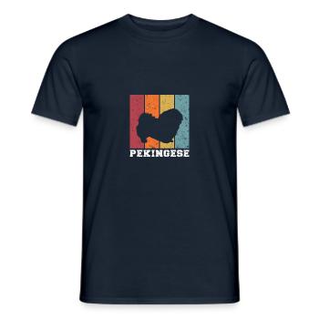 Pekingese - Men's T-Shirt - navy - Front - AI Model Male 178 light (178cm)