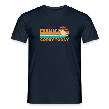 Drôle de trou de maïs Trou de maïs rétro - T-shirt homme - marine - Devant - AI Model Male 178 light (178cm)