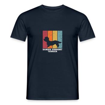 Dandie Dinmont Terrier - T-shirt homme - marine - Devant - AI Model Male 178 light (178cm)