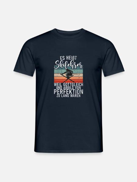 Skilehrer - T-Shirt Design - Männer T-Shirt - Navy