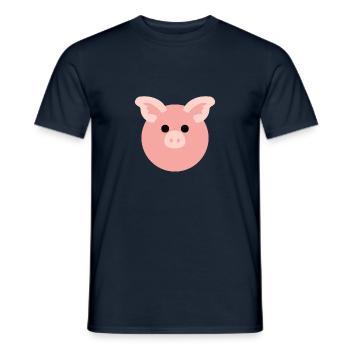 Un joli cochon rose pour les amoureux des cochons - T-shirt homme - marine - Devant - AI Model Male 178 light (178cm)