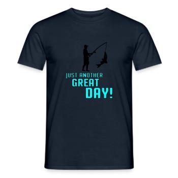 Pêcher un autre grand jour 002 - T-shirt homme - marine - Devant - AI Model Male 178 light (178cm)