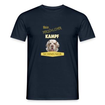 Mein Persönlicher Kampfschmuser - Clumber Spaniel - Männer T-Shirt - Navy - Vorne - AI Model Male 178 light (178cm)