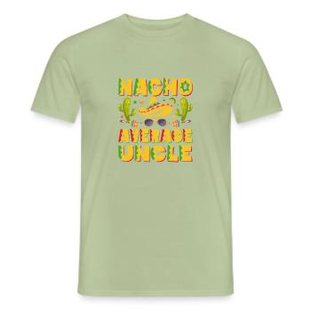 Nacho Average Uncle - Men's T-Shirt - sage - Front - AI Model Male 178 light (178cm)