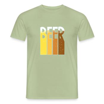 Das Bier Design Biertrinker Bierliebhaber - Männer T-Shirt - Sage - Vorne - AI Model Male 178 light (178cm)
