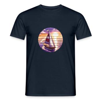 Segeln Segelsport Segelboot Segler Segelschiff - Männer T-Shirt - Navy - Vorne - AI Model Male 178 light (178cm)