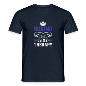 boxing therapy - Männer T-Shirt - Navy - Vorne - AI Model Male 178 light (178cm)