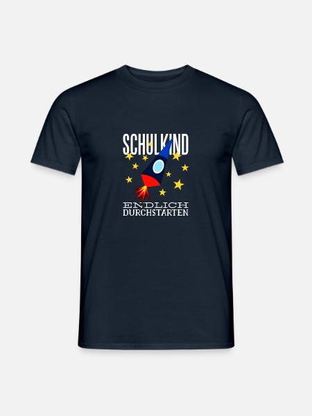 Schulkind Endlich Durchstarten - Männer T-Shirt - Navy