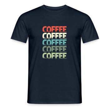 Coffee Coffee Coffee - Männer T-Shirt - Navy - Vorne - AI Model Male 178 light (178cm)