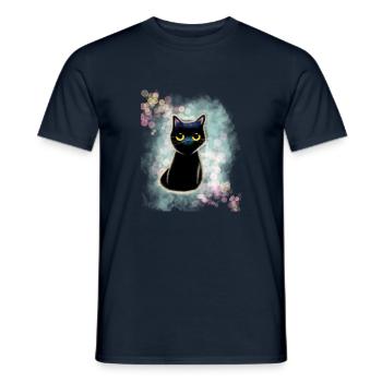 Cat Daddy Cat Maman Chat Amis - T-shirt homme - marine - Devant - AI Model Male 178 light (178cm)