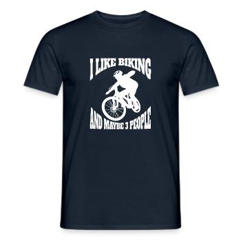 Fahrrad Radfahrer Fahrradfahrer Radeln Radfahren - Männer T-Shirt - Navy - Vorne - AI Model Male 178 light (178cm)
