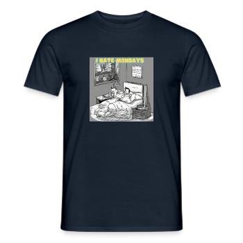 Gâche du matin ou lève-tard? - T-shirt homme - marine - Devant - AI Model Male 178 light (178cm)