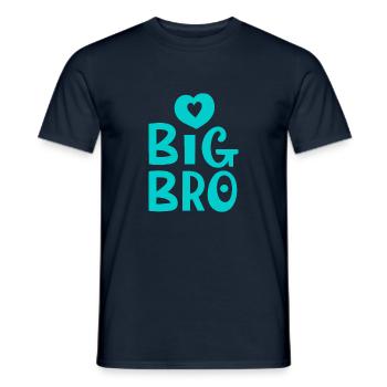 BIG BRO - Men's T-Shirt - navy - Front - AI Model Male 178 light (178cm)